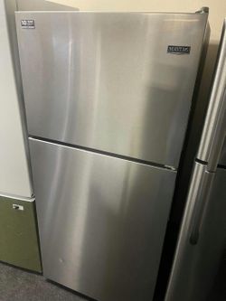 Stainless Steel Maytag Top Freezer Fridge