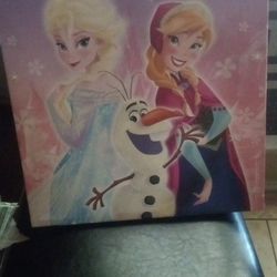 Frozen Wall Decorations 18x18; In Good Condition 