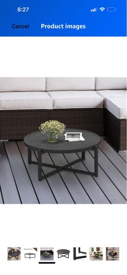 Round Outdoor Patio Coffee Table