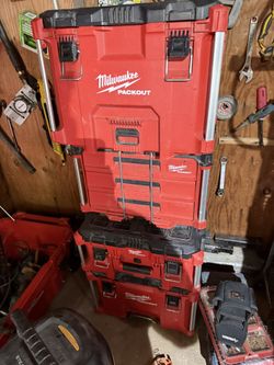Milwaukee pack out tool boxes
