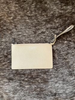 Lancaster Paris , Wristlet Handbag, Gold Metallic ,8”x 5”