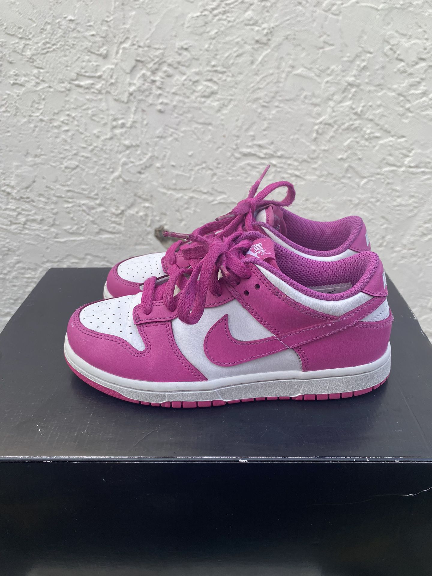 Size 1y -  Nike Dunk Low Active Fuchsia Pink