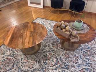 Two Round Coffee Tables