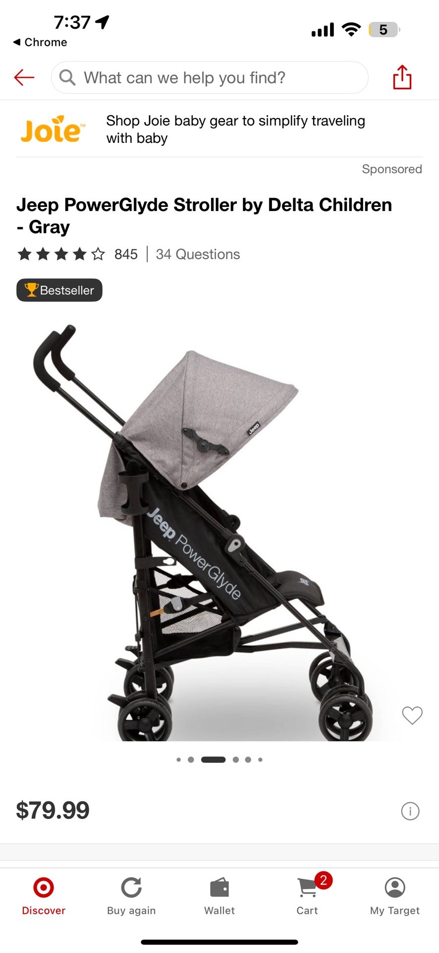 Jeep Powerglide Umbrella Stroller