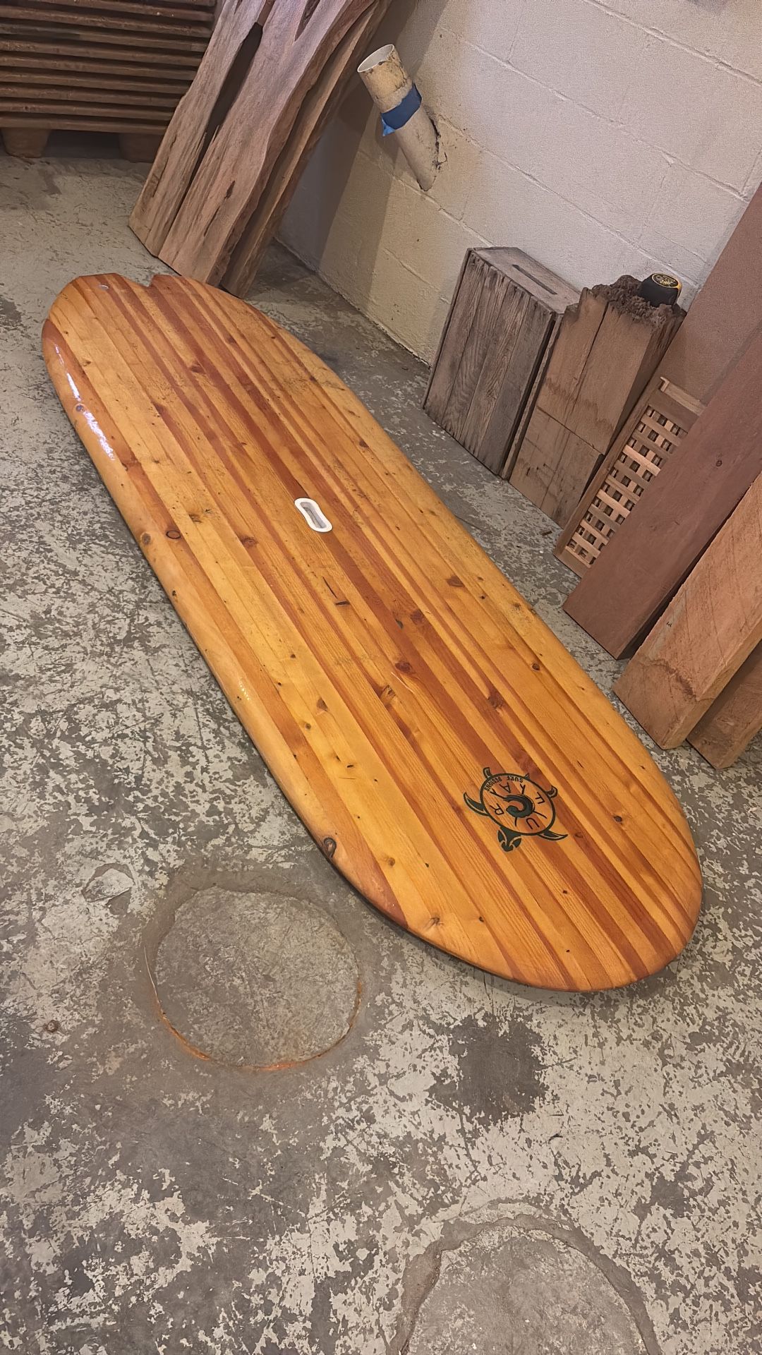 Hollow Wood Surfboard 8 Foot Long