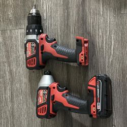 Milwaukee Drill Impact & Driver 2.0ah Battery 