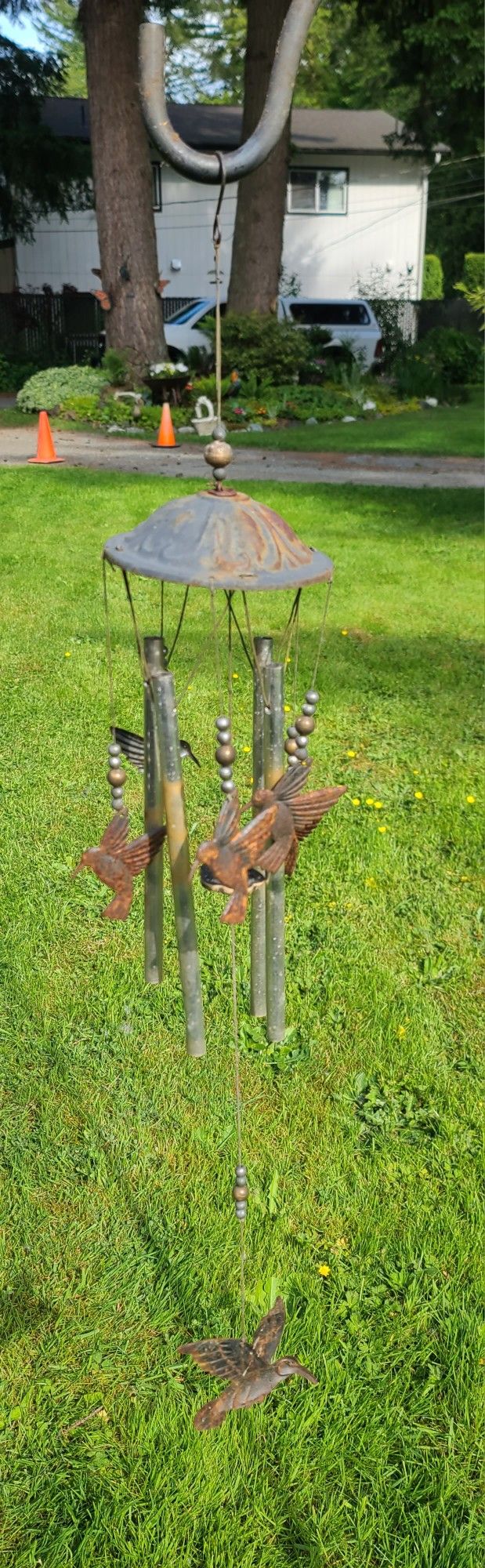 Cute Rustic Hummingbird Wind Chime