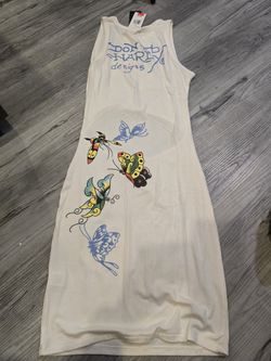 Ed Hardy Butterflies cut out tank dress