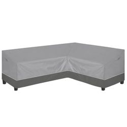 Easy-Going Outdoor L-Shaped Sectional Sofa Cover 104"X83" UV Resistant Patio Sectional Couch Cover Waterproof Lawn Patio Furniture Cover (Right Facing