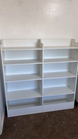 White bookshelf