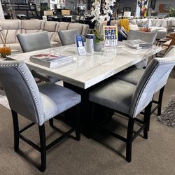 Stunning Marble Dining Set! $1699 🤍✅📦