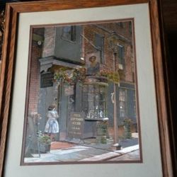 Professionally Framed Foil Painting of Nell Gwynn's House