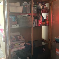 Large Wooden/glass Hutch FREE