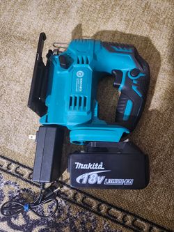 Cordless Jig Saw With Brushless Motor, 3 Adjustable Speed Settings, 45°-90° Cutting Angle with Makita battery power kit