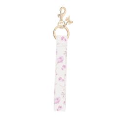 LoveShackFancy Case Mate Keychain Charm Sterling Dusk Ribbon Rosa Flora NWT
