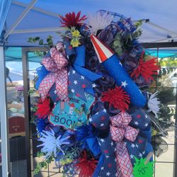 18" Patriotic Wreath