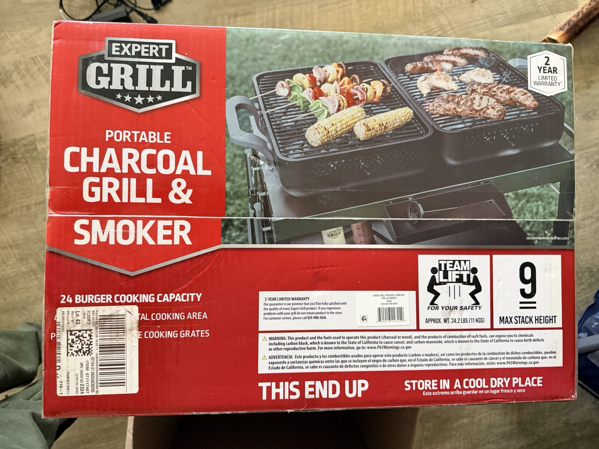 EXPERT GRILL Charcoal Grill & Smoker
