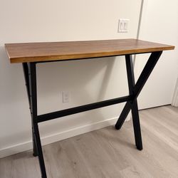 Bar Table / Console Table - Solid Wood & Metal (Industrial Style)