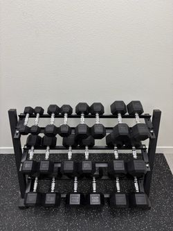 NEW 5-50 lbs Dumbbell Set with Rack, 550 LBS Total Dumbbells Set for Home Gym Equipment Weights