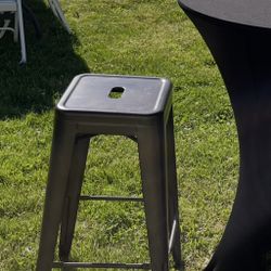 30” Gunmetal Finish Stools 