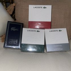 Mens Authentic Lacoste Colognes 125 Ml  $50 Each 
