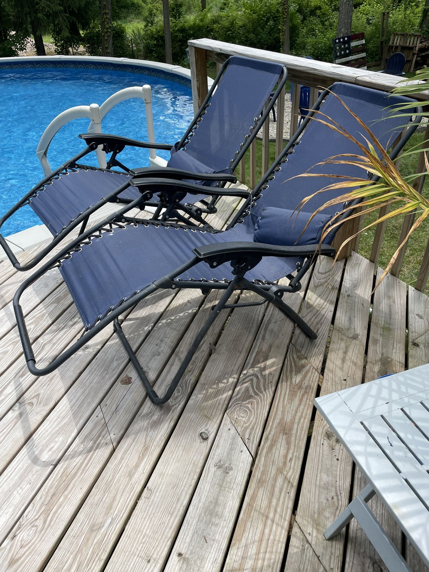 Set of 2 Reclining Deck Chairs