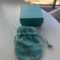 Tiffany & Co Blue Double Heart Tag Pendant