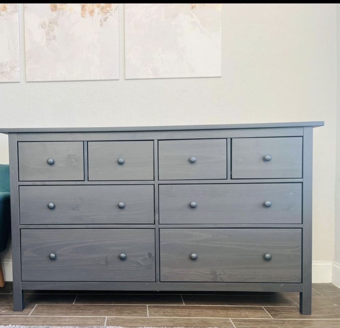 HEMNES 8drawer dresser, dark gray, 63x37 3/4 " for Sale in San Antonio