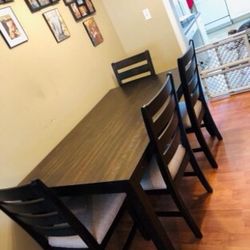 Brown Rokane Casual Dining Set 💥 Kitchen - 6 Chairs & Table 💥 Brand New 💥