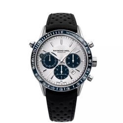 Raymond Weil Men's 7740-SC3-65521 Freelancer Chronograph Automatic Black Leather Watch