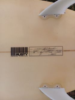 Rusty  THE DWART MODEL 4+1 ,2 wing round tail surfboard