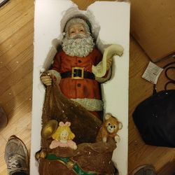 Santa Clause Christmas Decoration With Candy Bowl