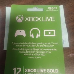 Xbox Live 12 Month Xbox live gold membership