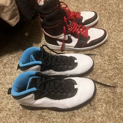 Jordan 1 Bloodline & Jordan 10 Powder Blue 