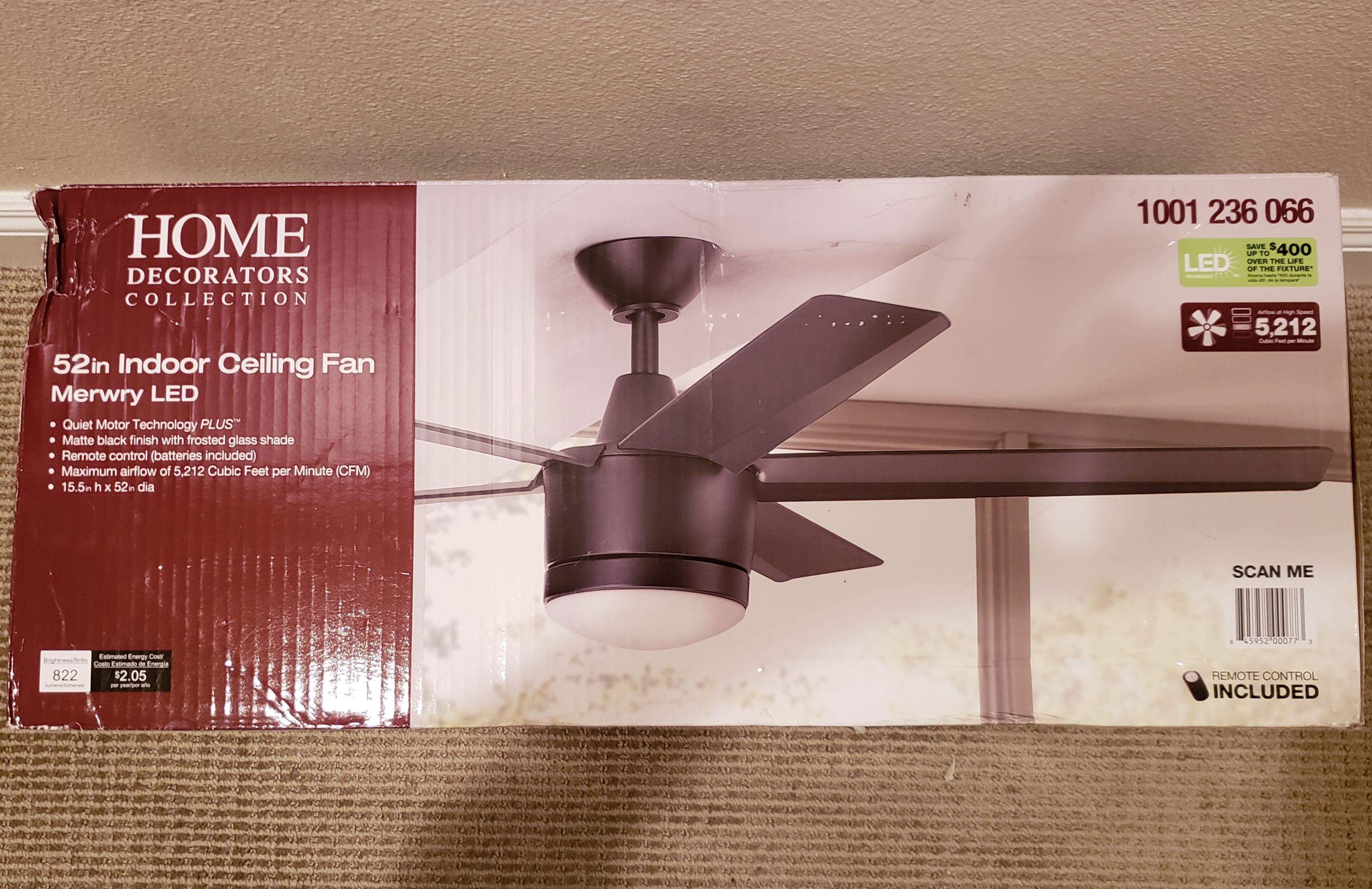 home decorators collection 52 inch ceiling fan Merwry LED for Sale in Las  Vegas, NV OfferUp