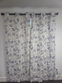 Floral Grommet Curtain Panels, Set of 2