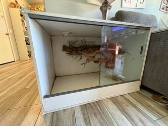Large Reptile Enclosure with Sliding Glass Doors