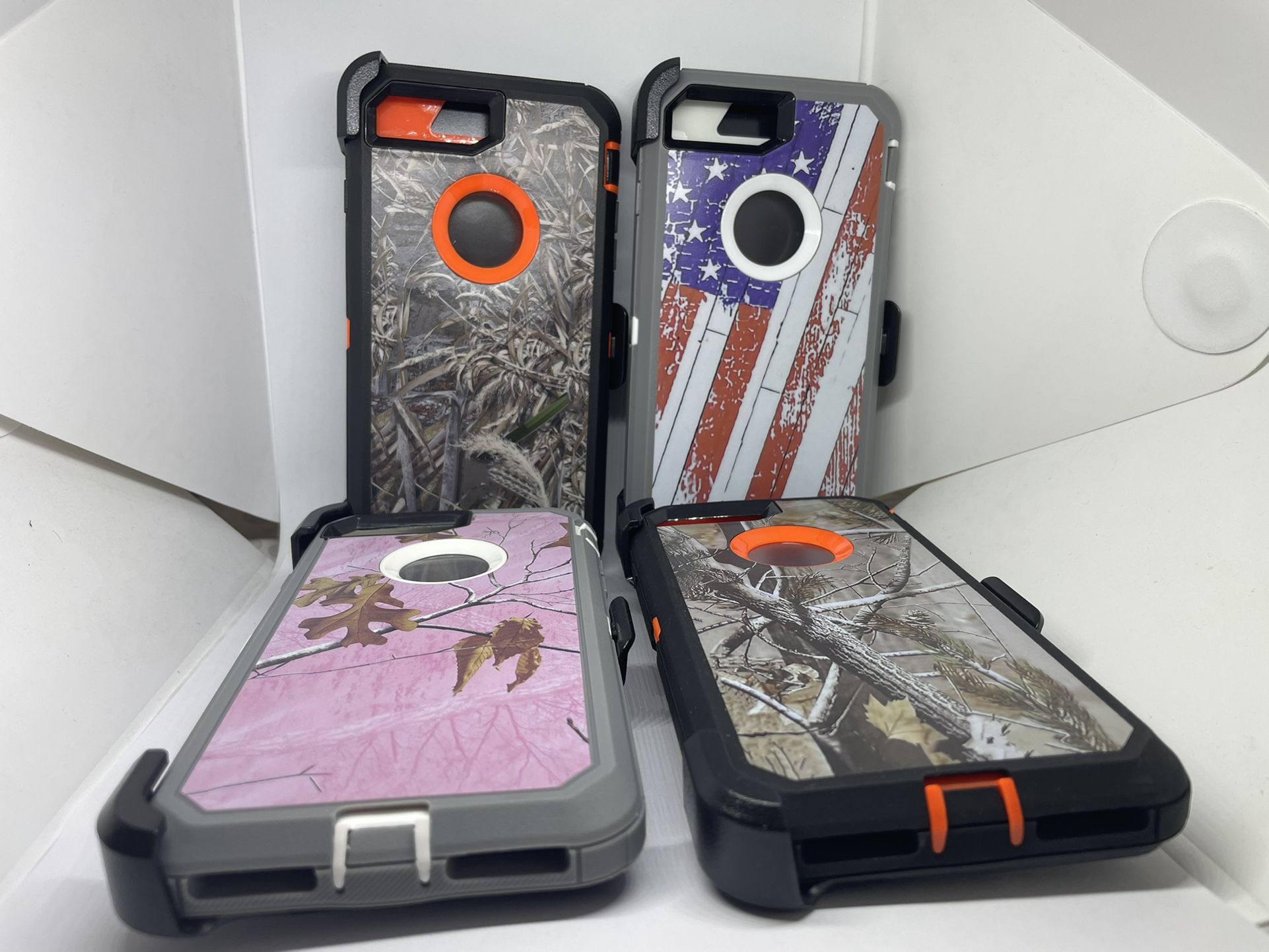 For iPhone 6 Plus 7 Plus 8 Plus Belt Clíp Case Camouflage Rugged 