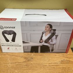 Comfier Hand Grip Shiatsu &deep Kneading Massager For Neck And Back With Heat