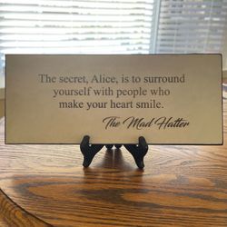 Alice in Wonderland wooden sign
