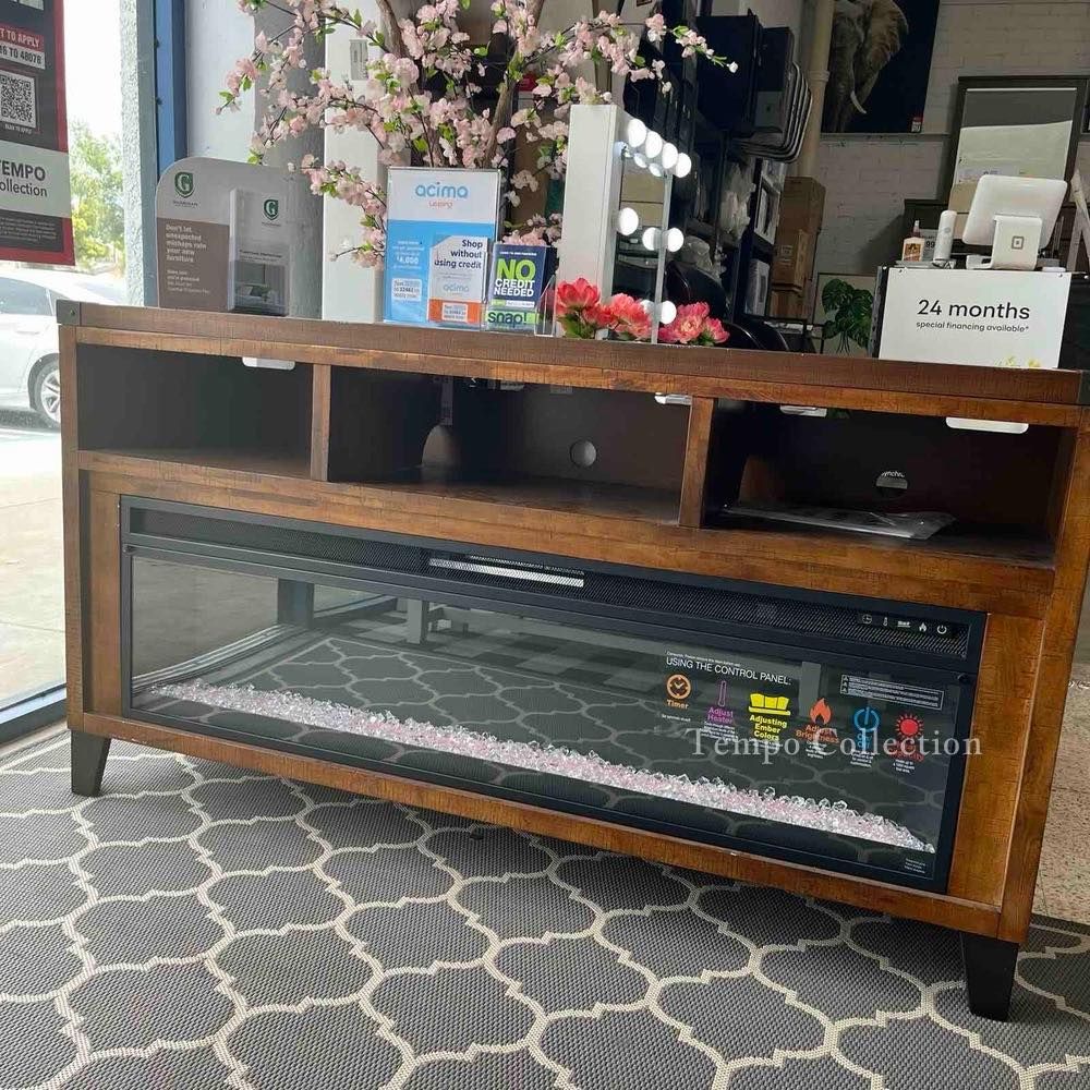 TV Stand with Electric Fireplace, TV Console