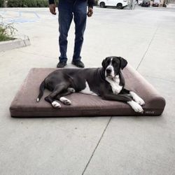 New In Box WEVEGO 52x36x8 Inch Tall X-LARGE Memory Foam Large Breed Dog Pet Bed Sleeping Pad Machine Washable Cover 