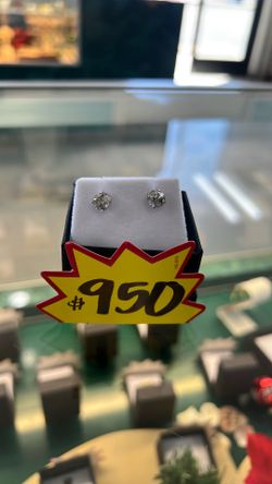 Diamond stud earrings
