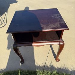 Wooden Side Table With A Slot