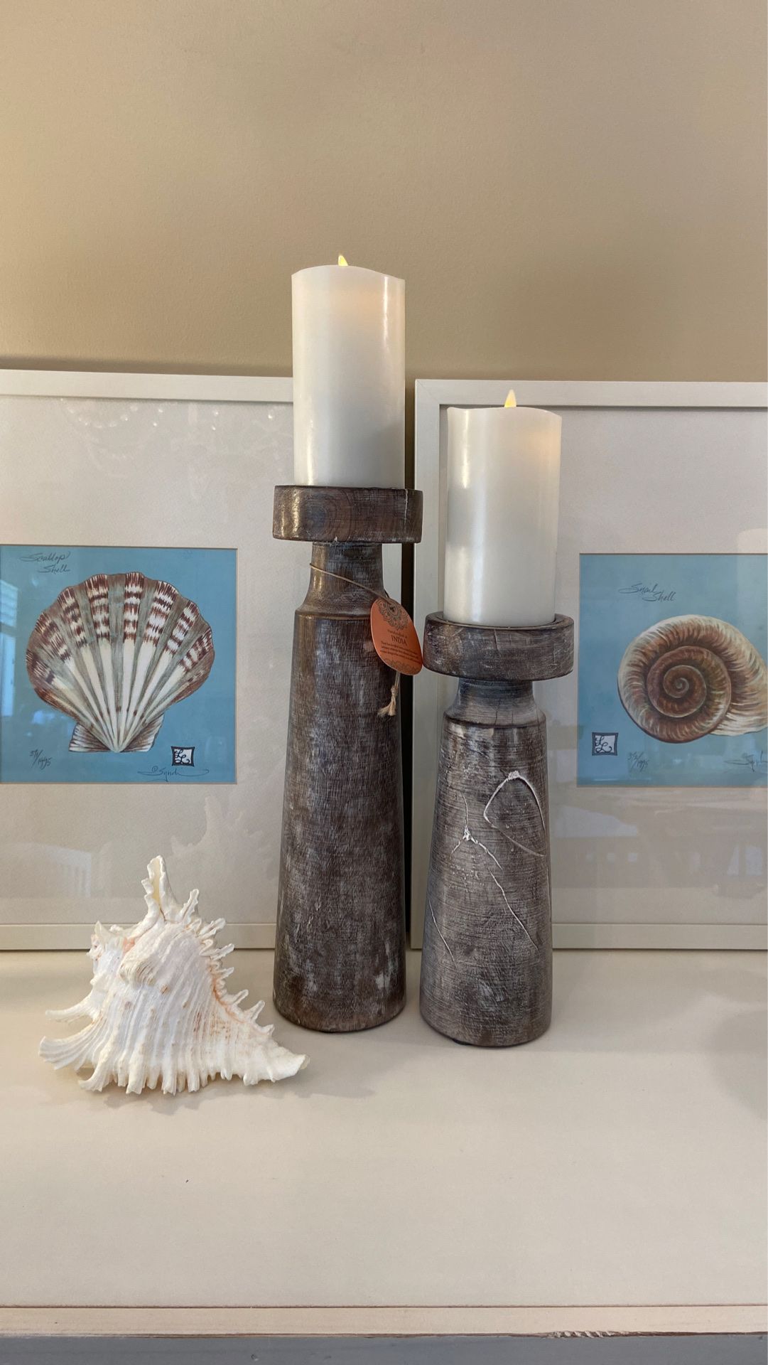 NEW SOLID WOOD CANDLE HOLDERS HAND CRAFTED IN INDIA