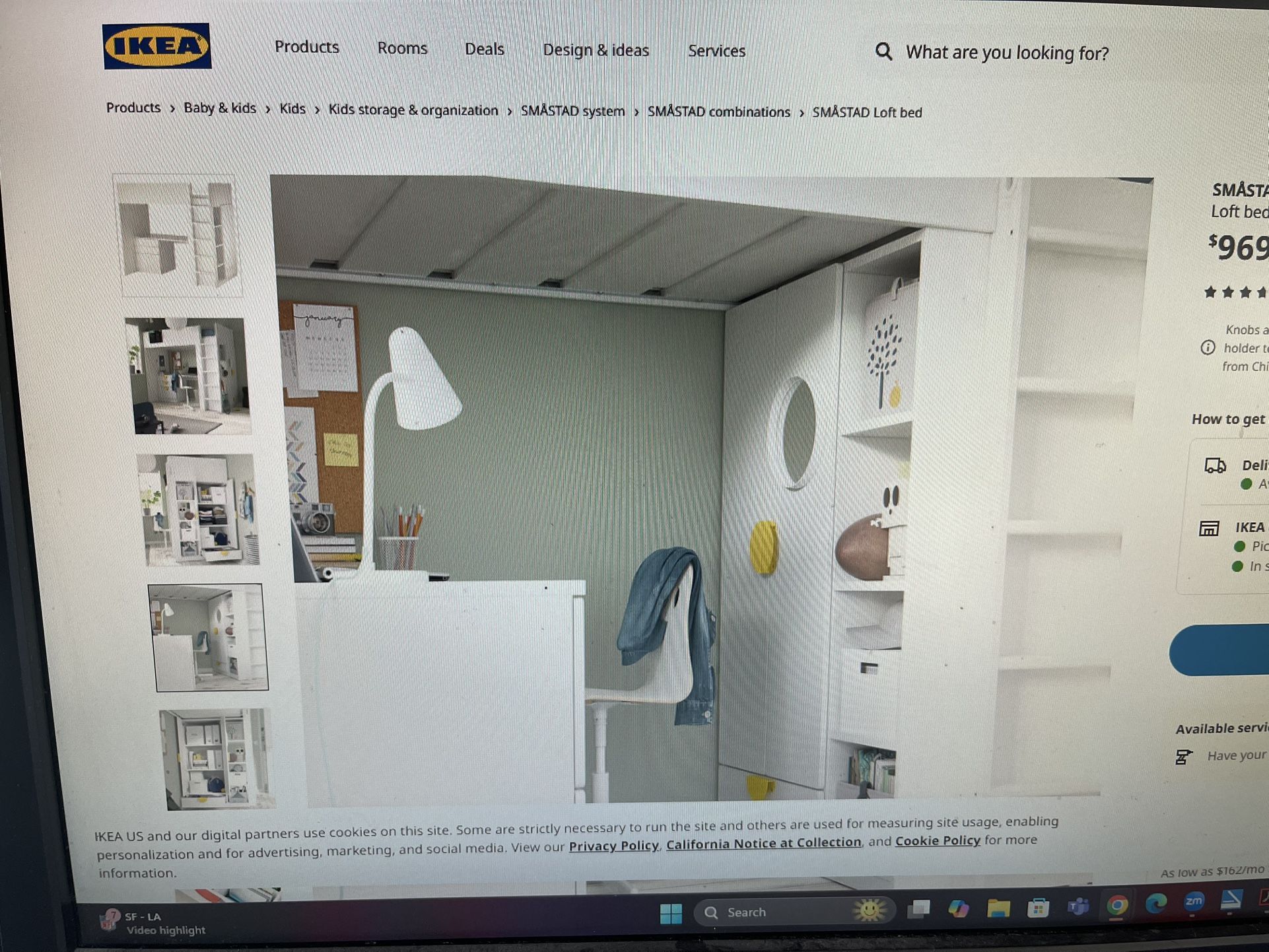 IKEA Bunk/desk/wardrobe Combo