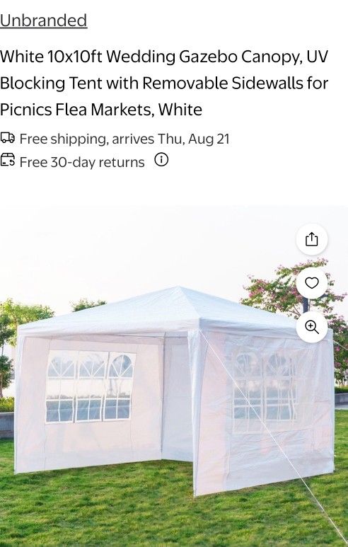 10x10 Pop Up Portable Canopy