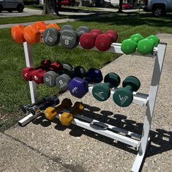 Dumbbells & Stand | Price Is For Everything 
