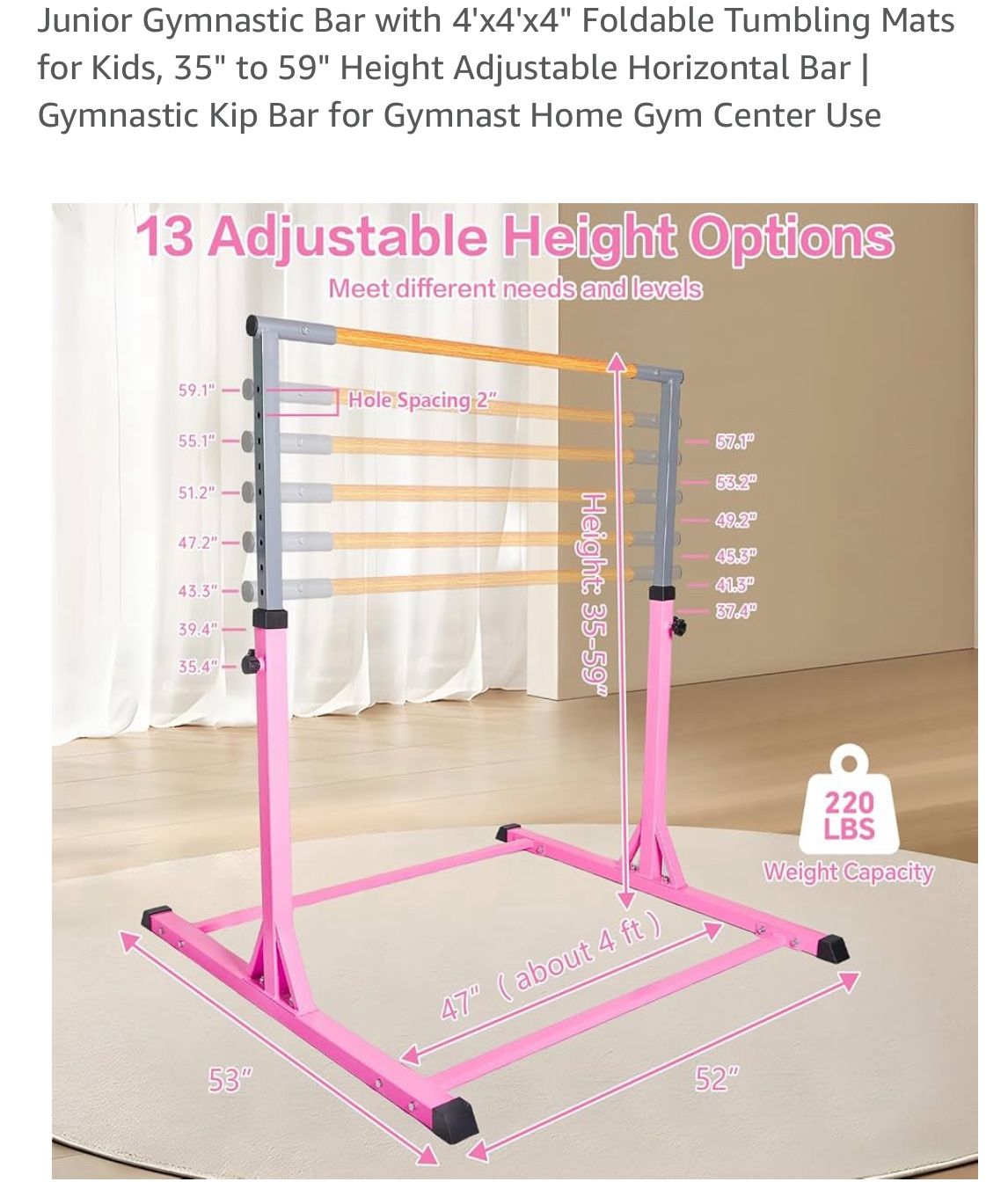 Gymnastic Bar - Disassembled Ready To Take!