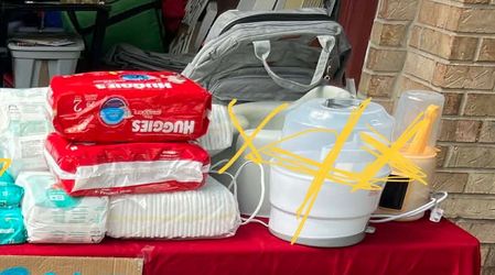 Diapers and diaper bag